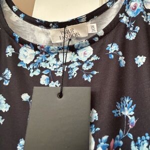 Women's Black Floral Top